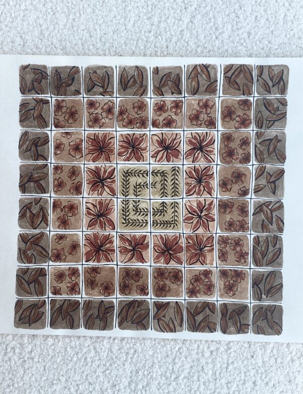 'Medieval Tiles’ Ivory Cushion Cover - Image 4